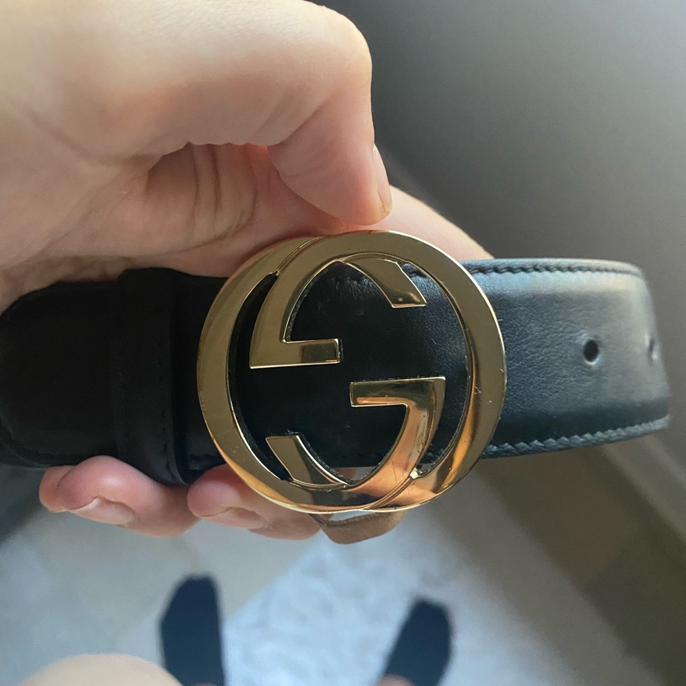 Black Gucci Belt